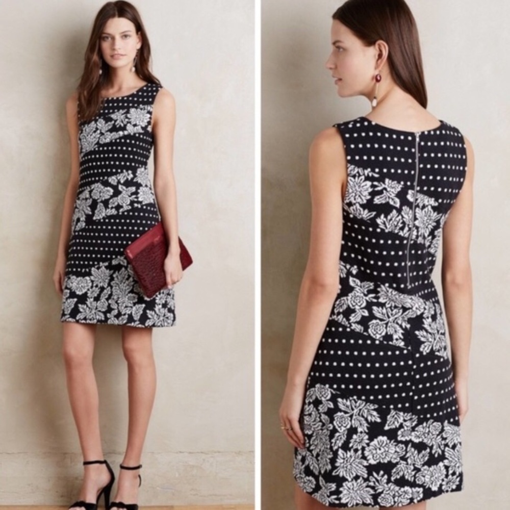 Polka dot and floral pattern dress
